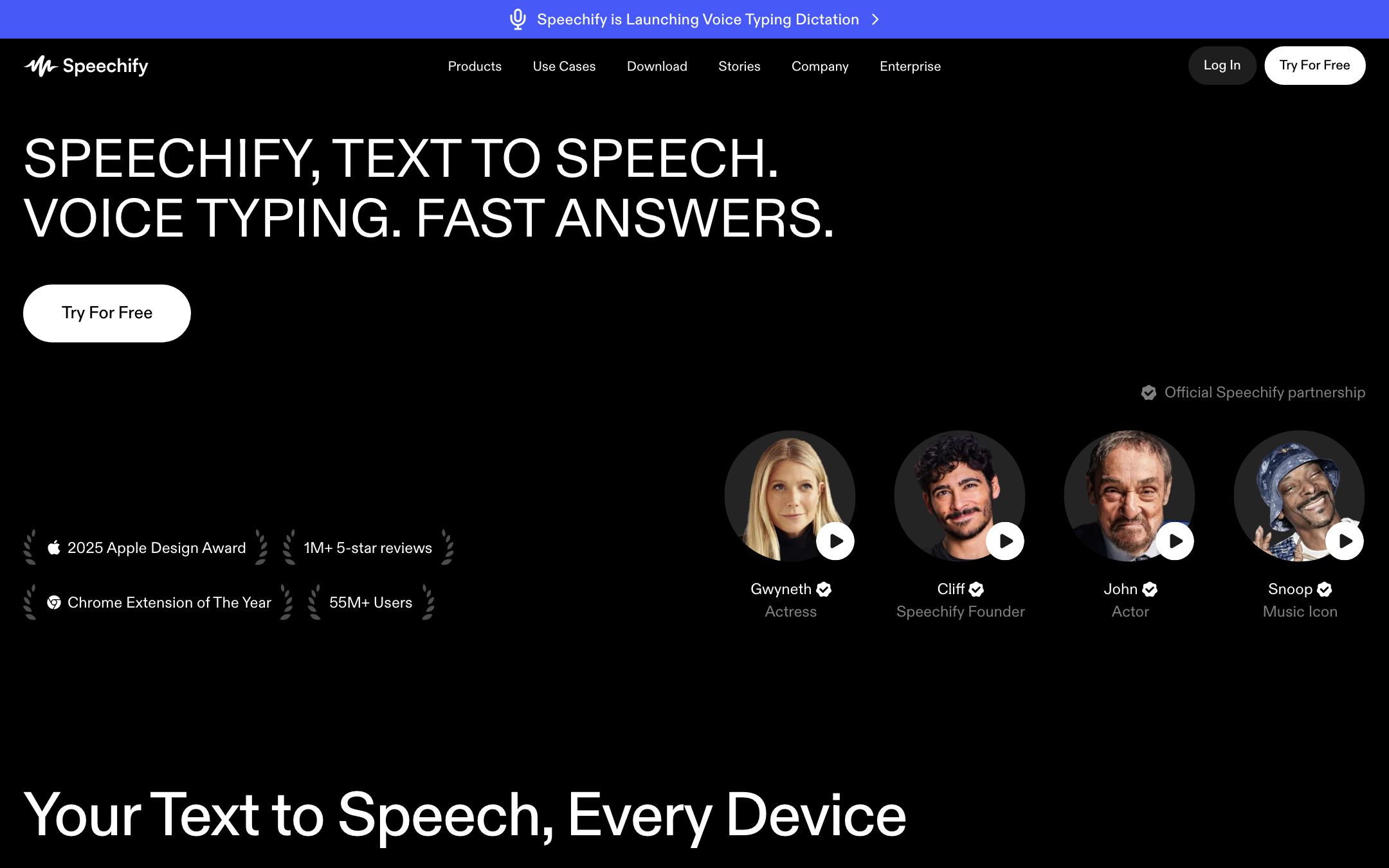 Speechify reading a 240-page PDF aloud at 1.8x speed with the current sentence highlighted in yellow.